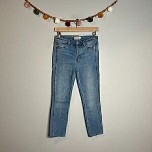 Free People medium wash cut off cropped jeans